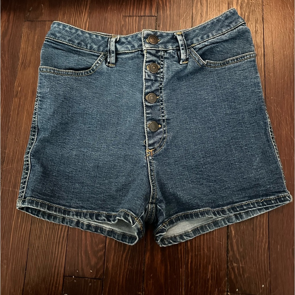 Brandy Melville high-waisted super short denim shorts
